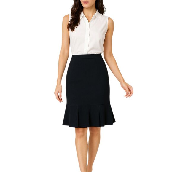 Sirens Pleated Hem Pencil Skirt - Picture 1 of 15